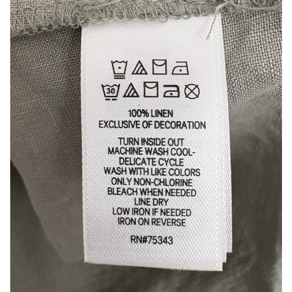 LUCKY BRAND Linen Tiered Sleeveless Mini Tunic Dress Sage Green Crochet Boho 2X - Picture 7 of 7